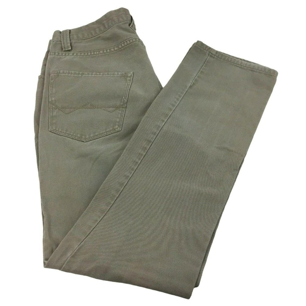 Freeworld Mens Jeans 32 x 32 Khaki Zip 5 Pockets Straight Leg Free World